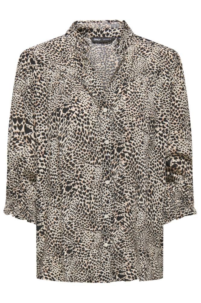 ONLRAYA 3/4 SHIRT WVN NOOS 15332997 PUMICE STONE/ALMA HEART